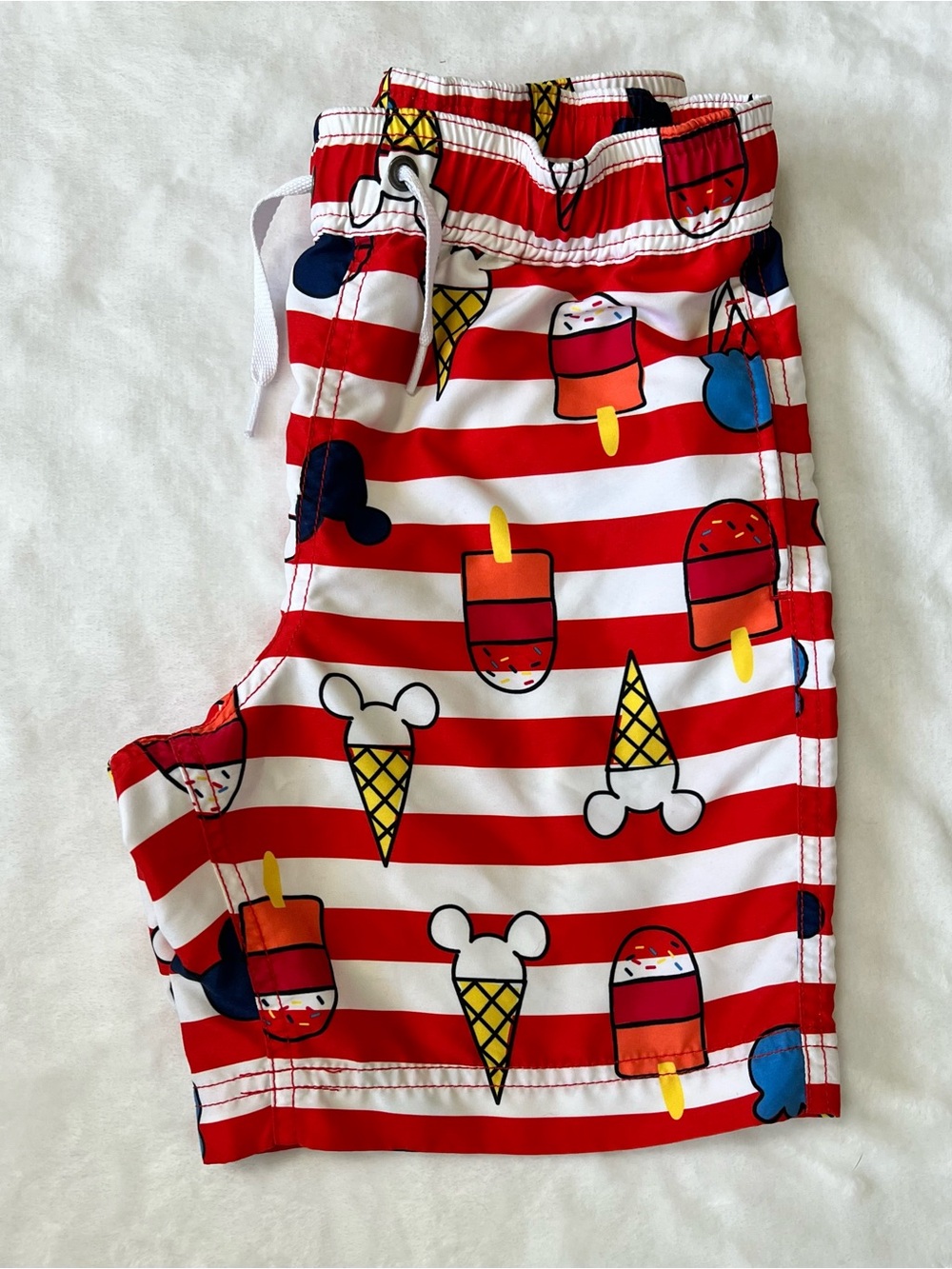 Hanna Andersson Mickey Treats Swim Trunks Size 8